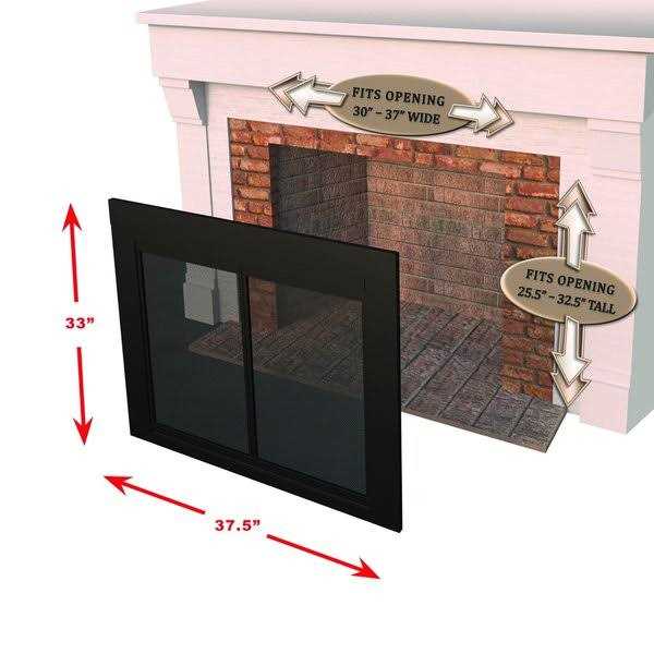 Pleasant Hearth Ascot Oil Rubbed Bronze Glass Fireplace Doors