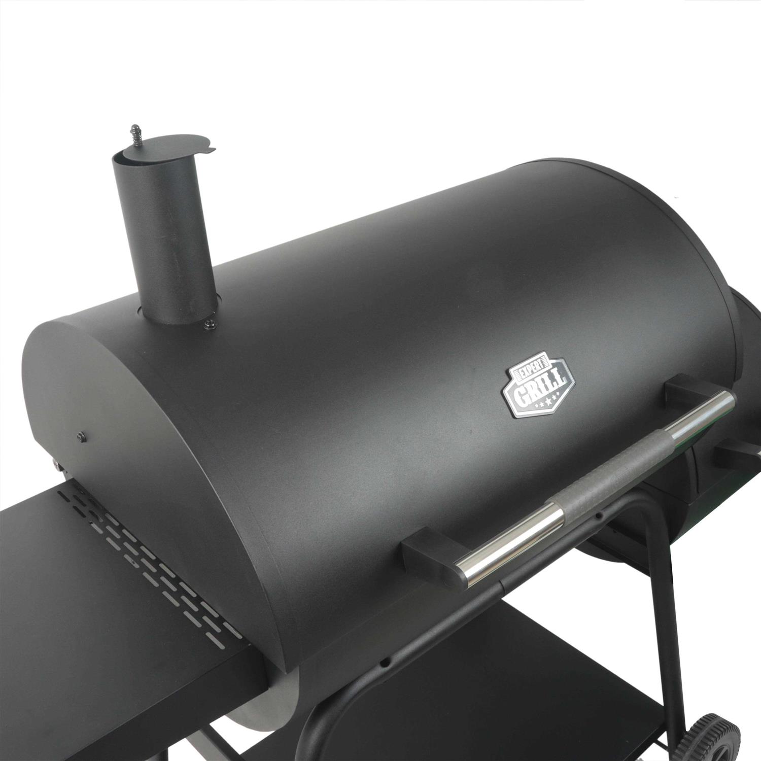 Expert Grill 28 Offset Charcoal Smoker Grill with Side Firebox
