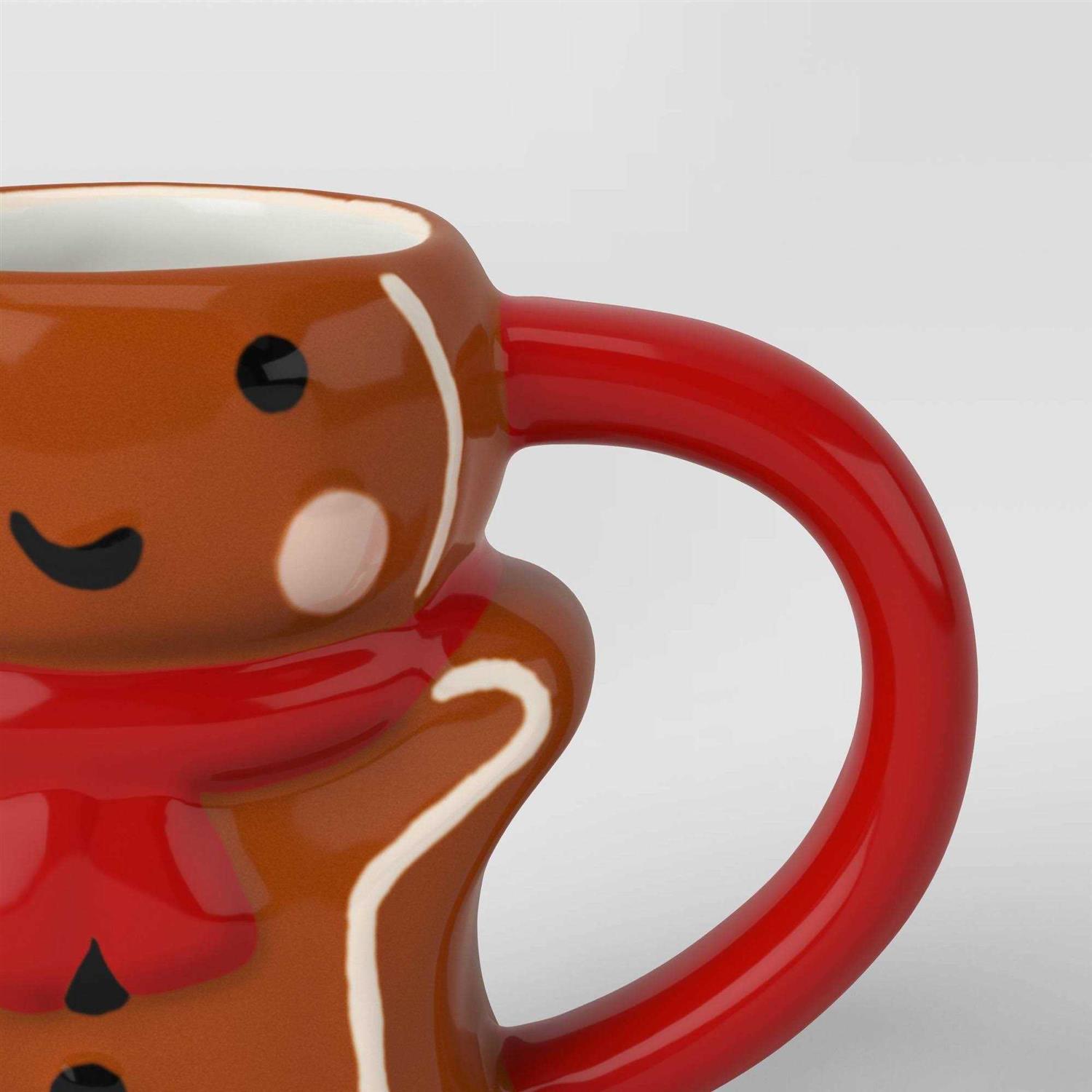 Wondershop Christmas Earthenware Figural Gingerbread Man Mug