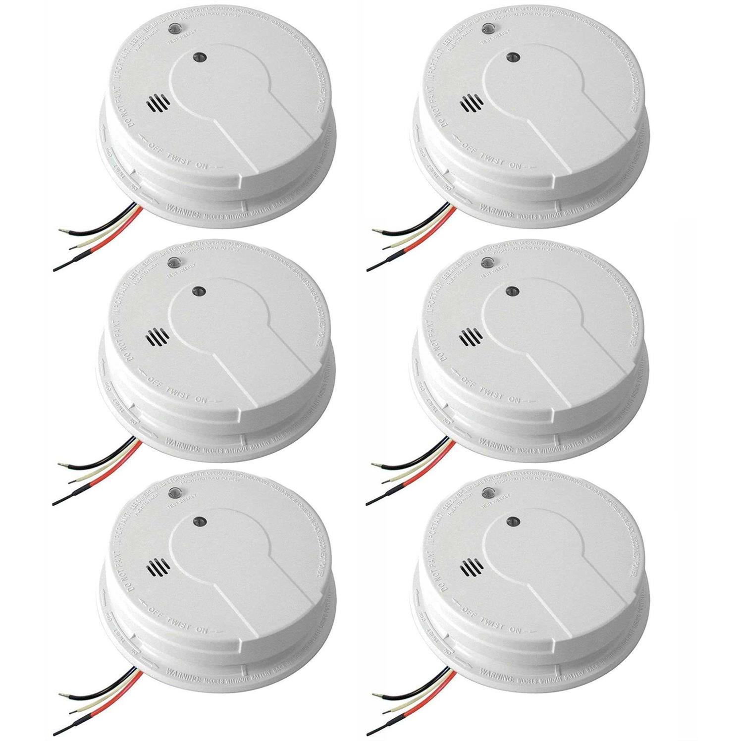 Kidde Smoke Detector Hardwired Smoke Alarm with 9-Volt Battery Backup 21029729
