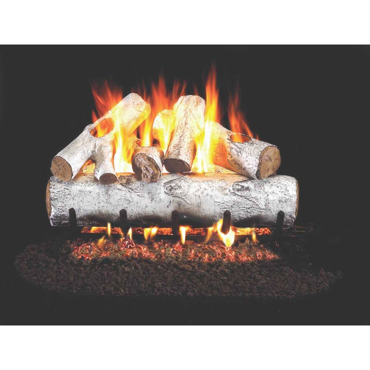 Real Fyre Vented White Birch Gas Logs W-24