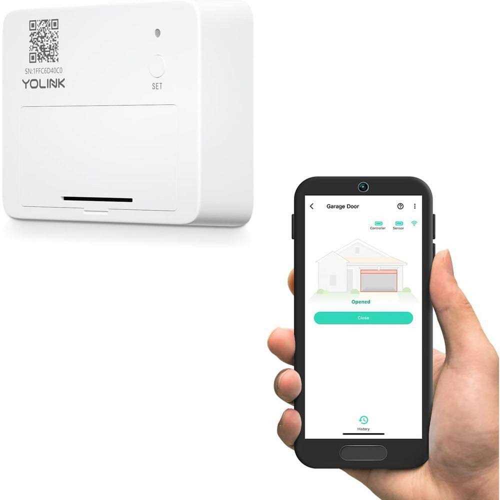 YoLink 1000 ft. Smart LoRa Garage Door Sensor with Remote Monitor and Alarm