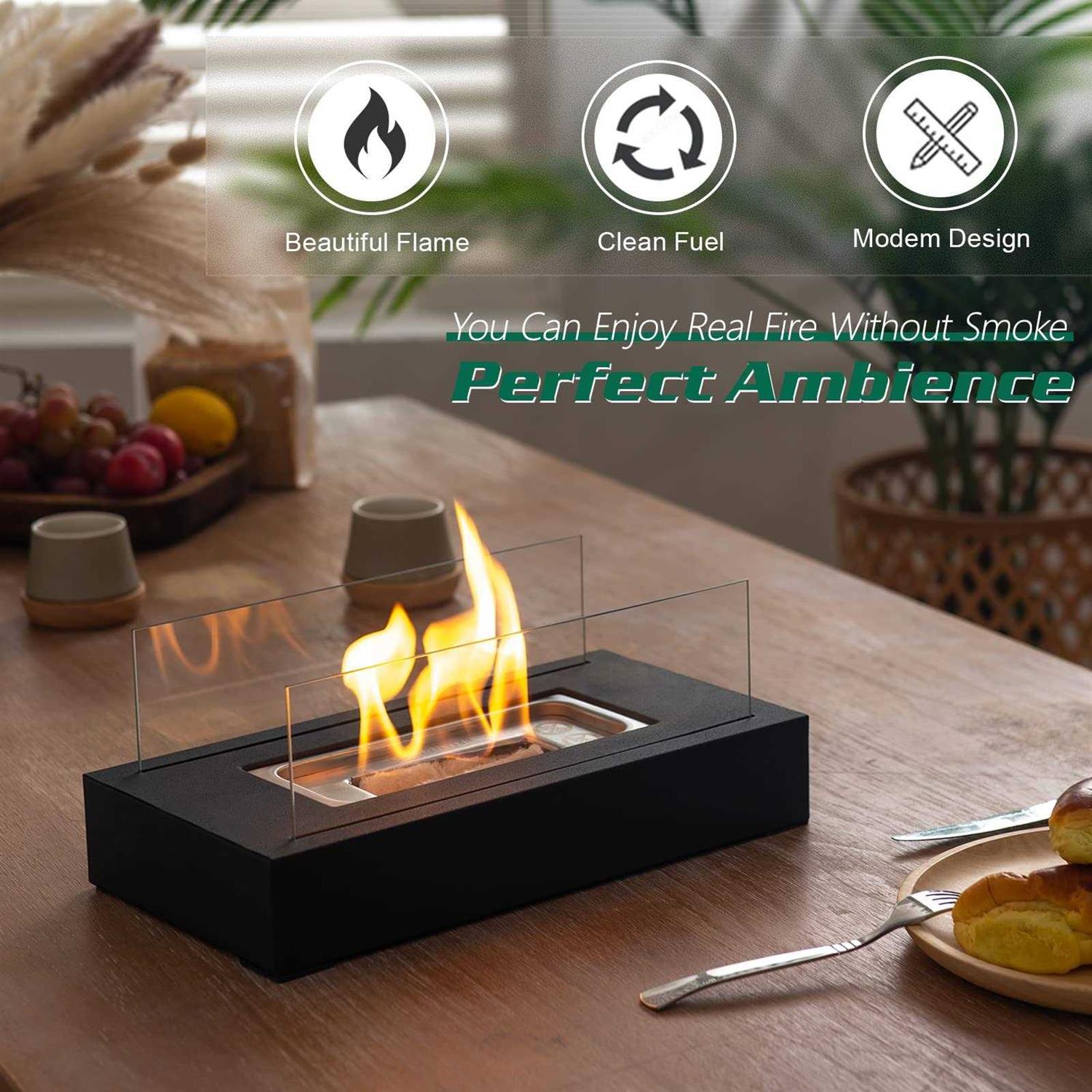 BRIAN & DANY Tabletop Portable Ethanol Fireplace