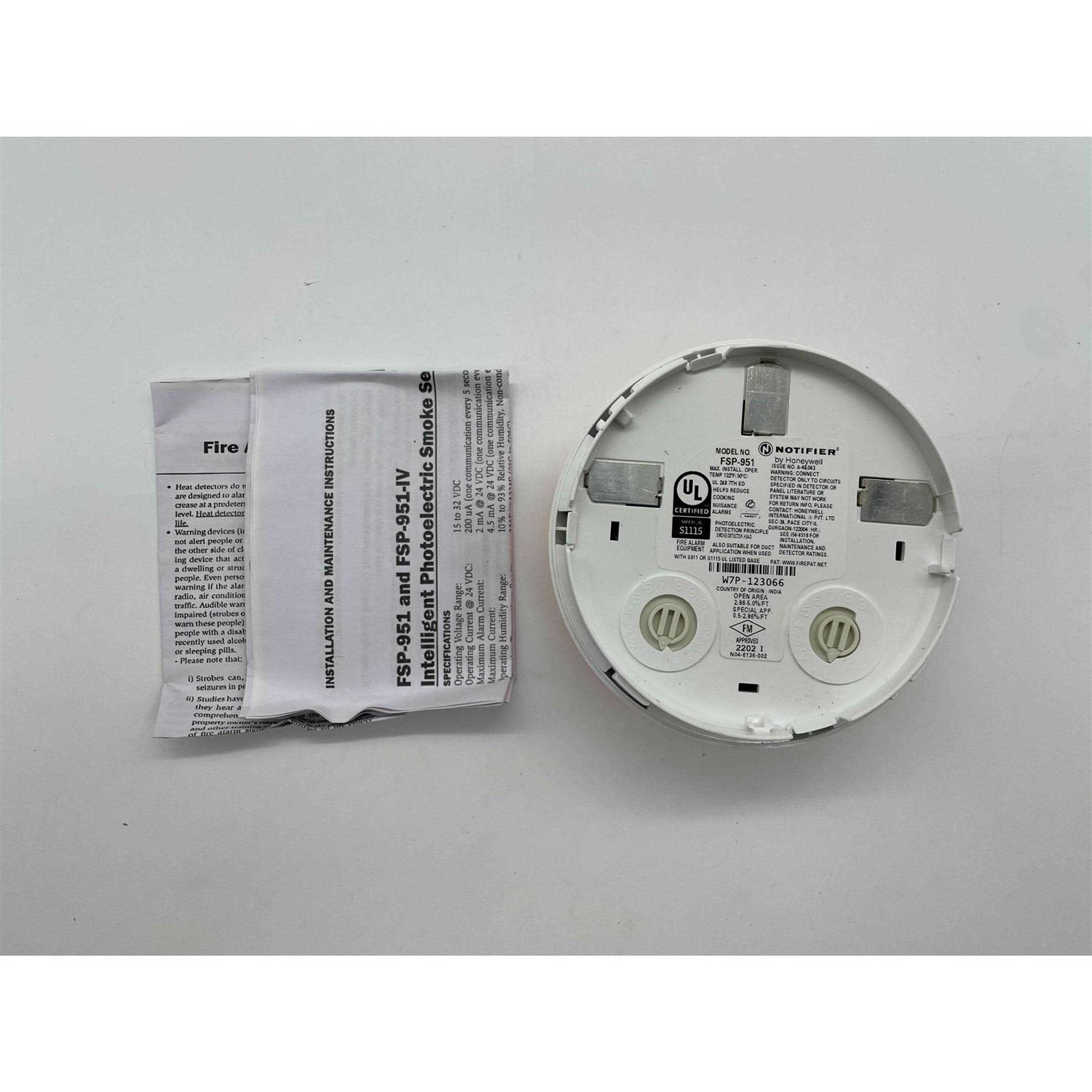 Notifier FSP-951 Color White Addressable Photoelectric Smoke Detector