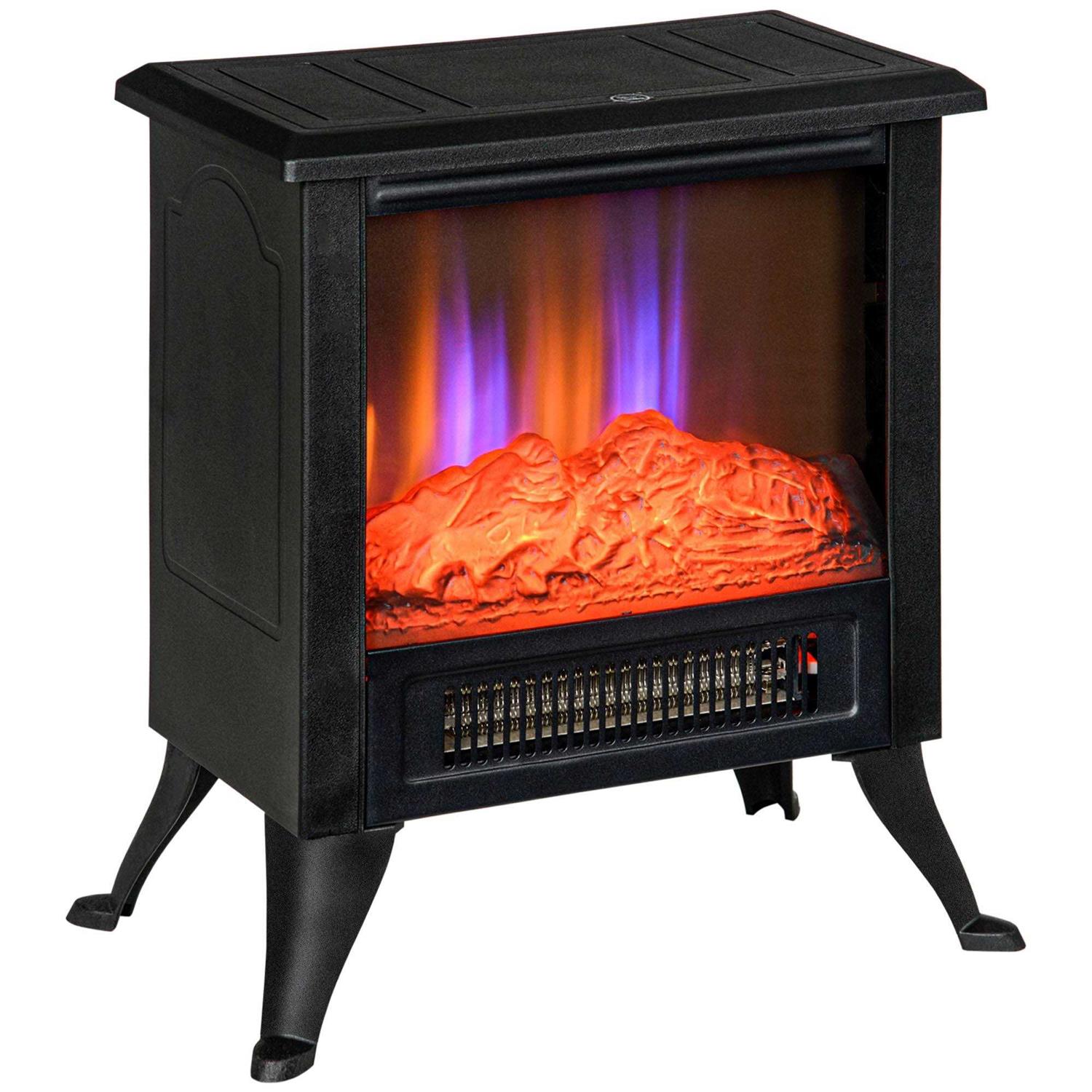Homcom Electric Fireplace Heater w/ LED Flame Fireplace Stove