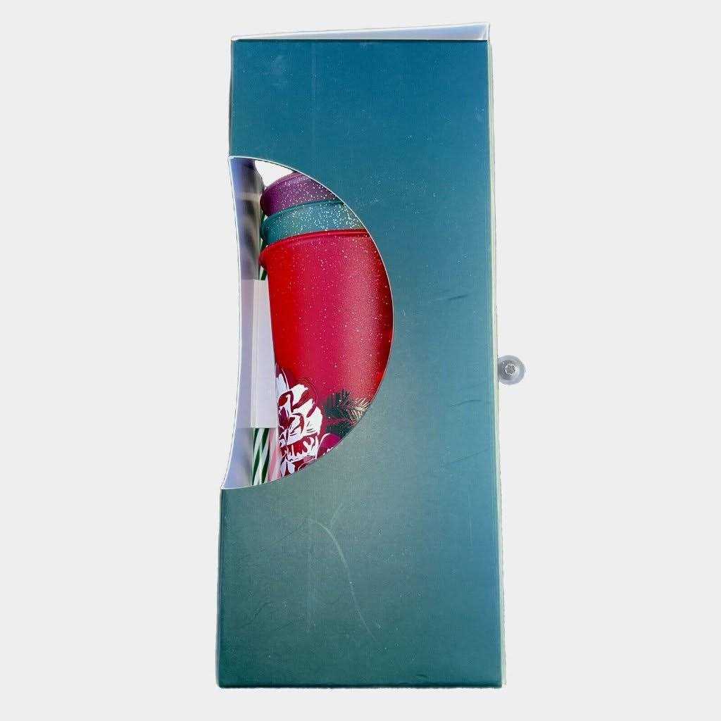 Starbucks Dining Starbucks Reusable Cold Cups with Straws Holiday Christmas 2022 New