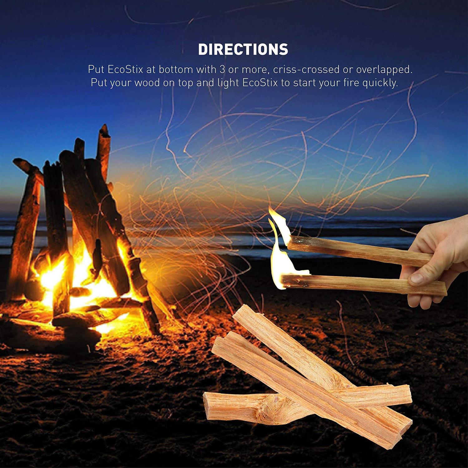EasyGoProducts Eco-Stix Fatwood Fire Starter Kindling Firewood Sticks 100% Organic Firestarter for Wood Stoves