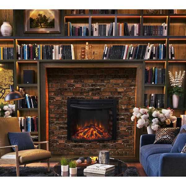 Hanover Fireside Freestanding 5116 BTU Electric Fireplace Heater Insert with Remote Control and Timer