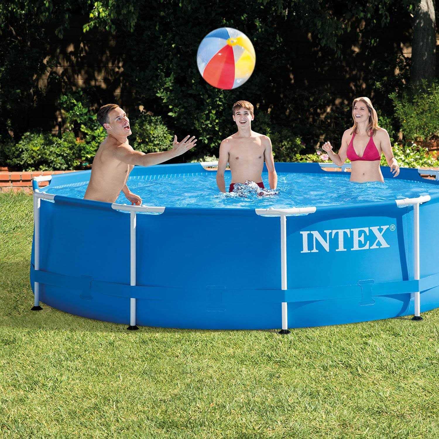 Intex Metal Frame Above Ground Swimming Pool Filter Pump
