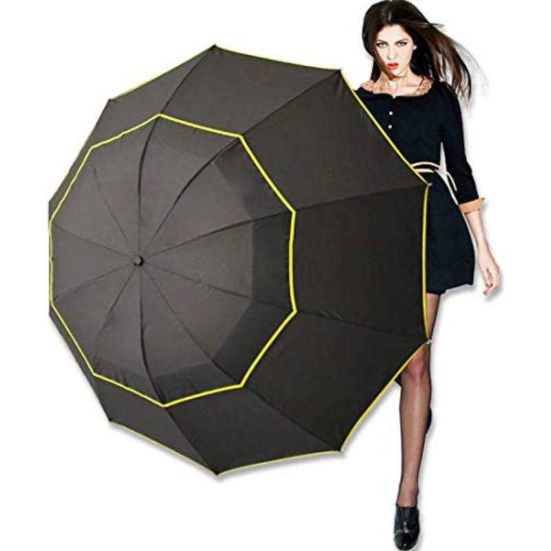 ZY-Umbrella 62 Unisex Large Double Golf Rain Umbrella, Portable and Lightweight with Small Folding Length
