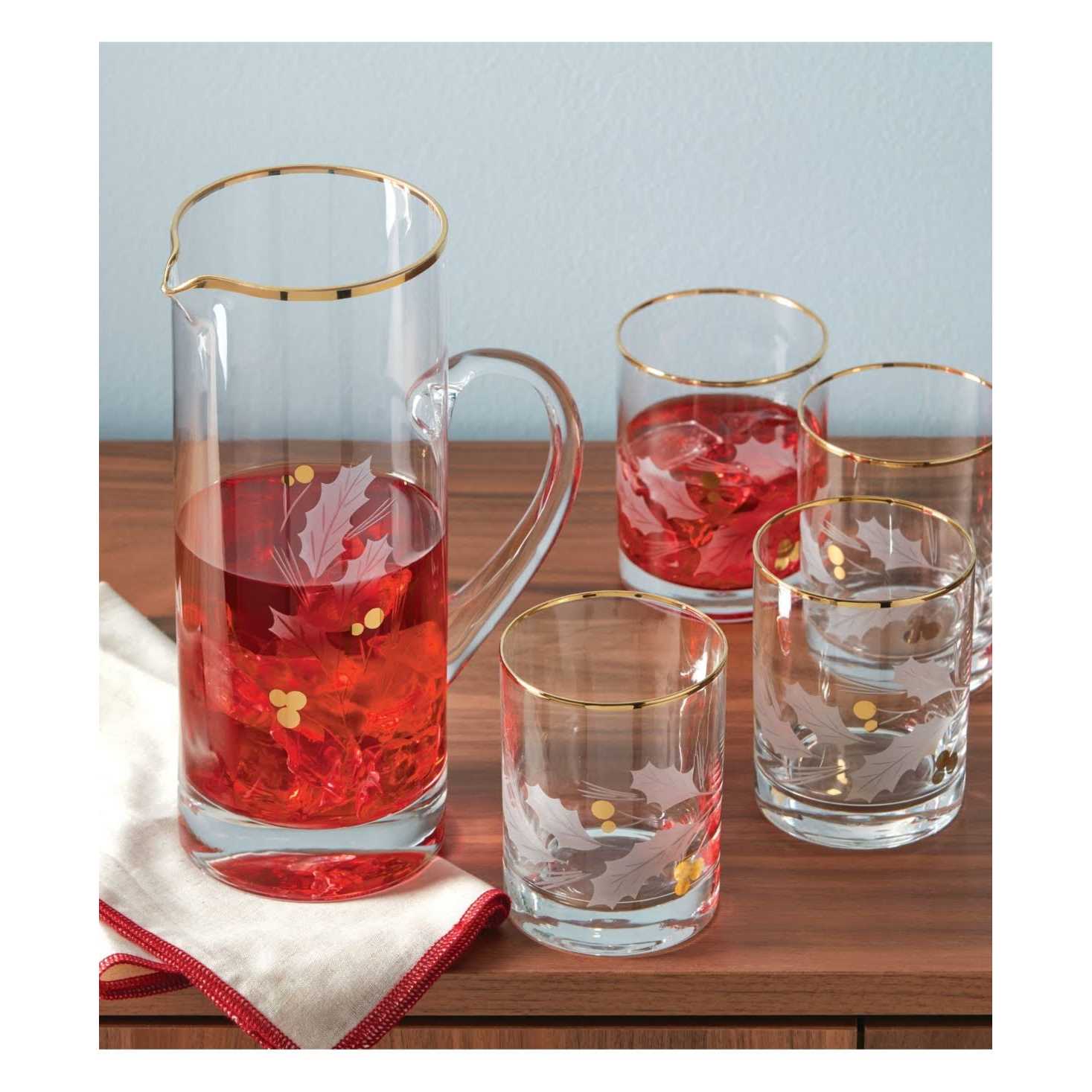 Lenox Holiday Gold Double Old Fashioned 4-Piece Glass Set