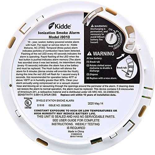Kidde Smoke Detector 10-Year Battery LED Indicators