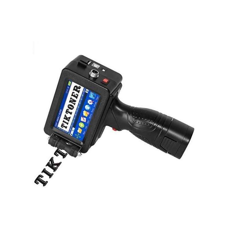 Tiktoner Handheld Printer Portable 1580P1 with 4.3 Inch Touch Screen Quick-drying Handheld Inkjet Printer Printing Height 0.08-0.5 for Barcode