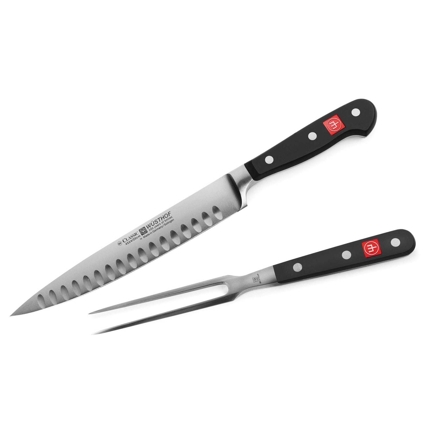 Wusthof Classic 2-Piece Hollow Edge Carving Set