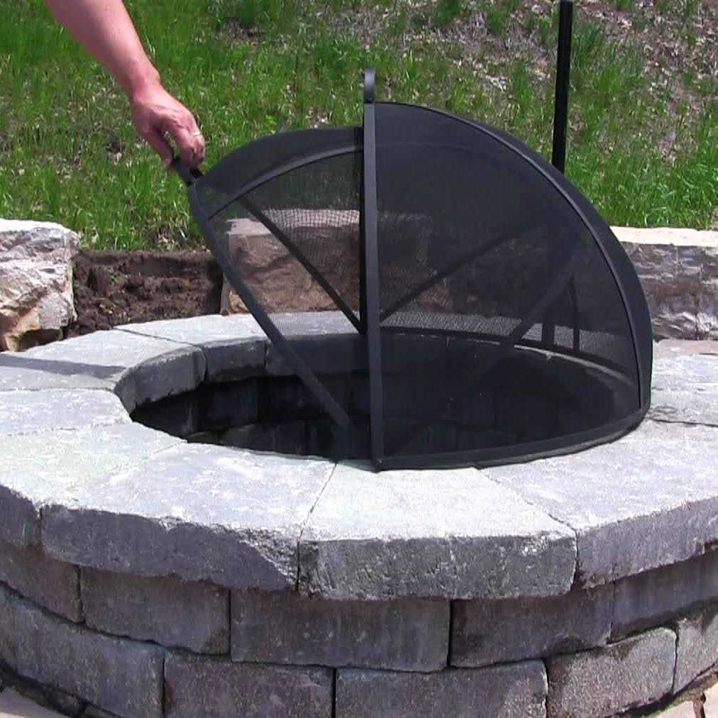 Sunnydaze Easy Access Steel Fire Pit Spark Screen