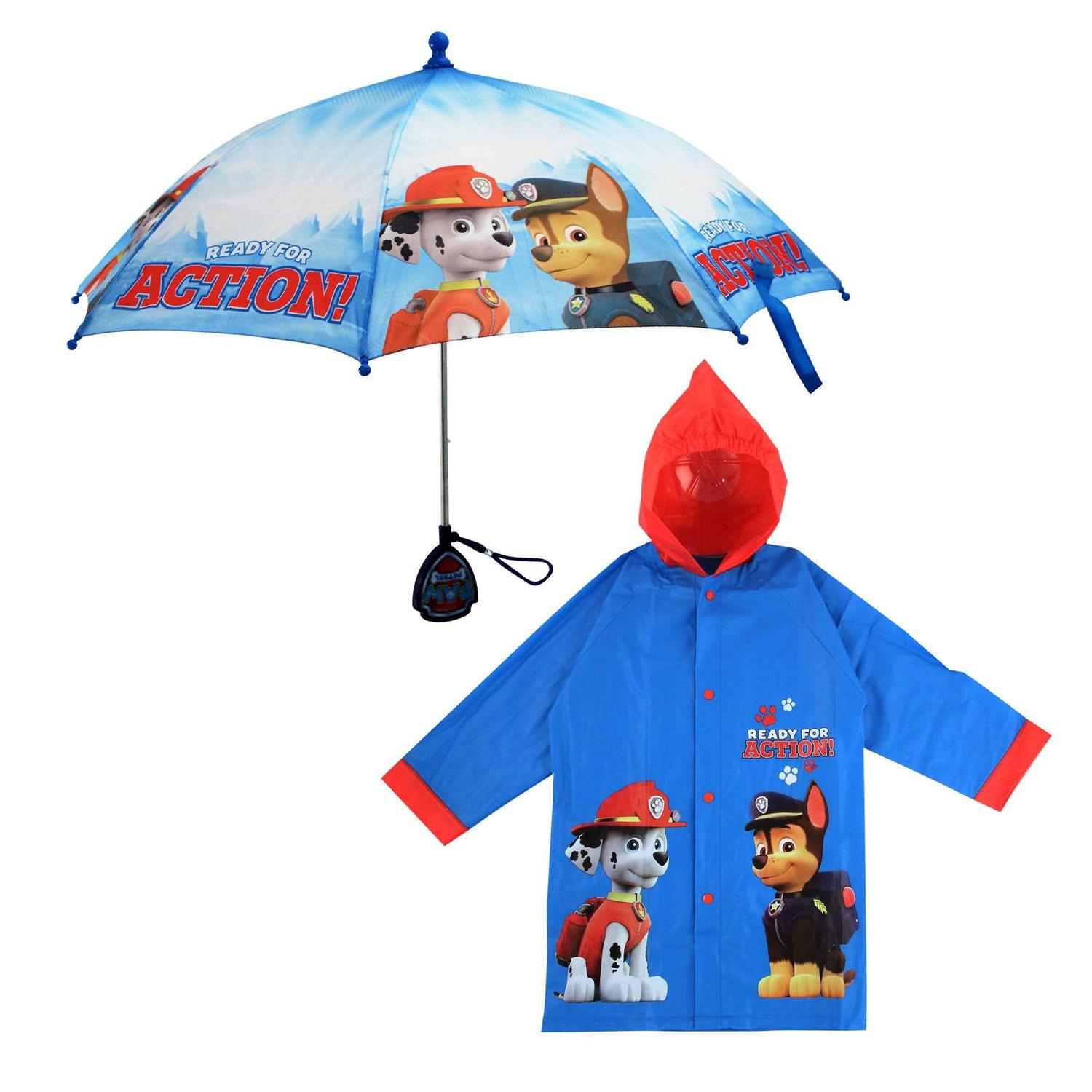 Nickelodeon Paw Patrol Raincoat and Umbrella Set Kids