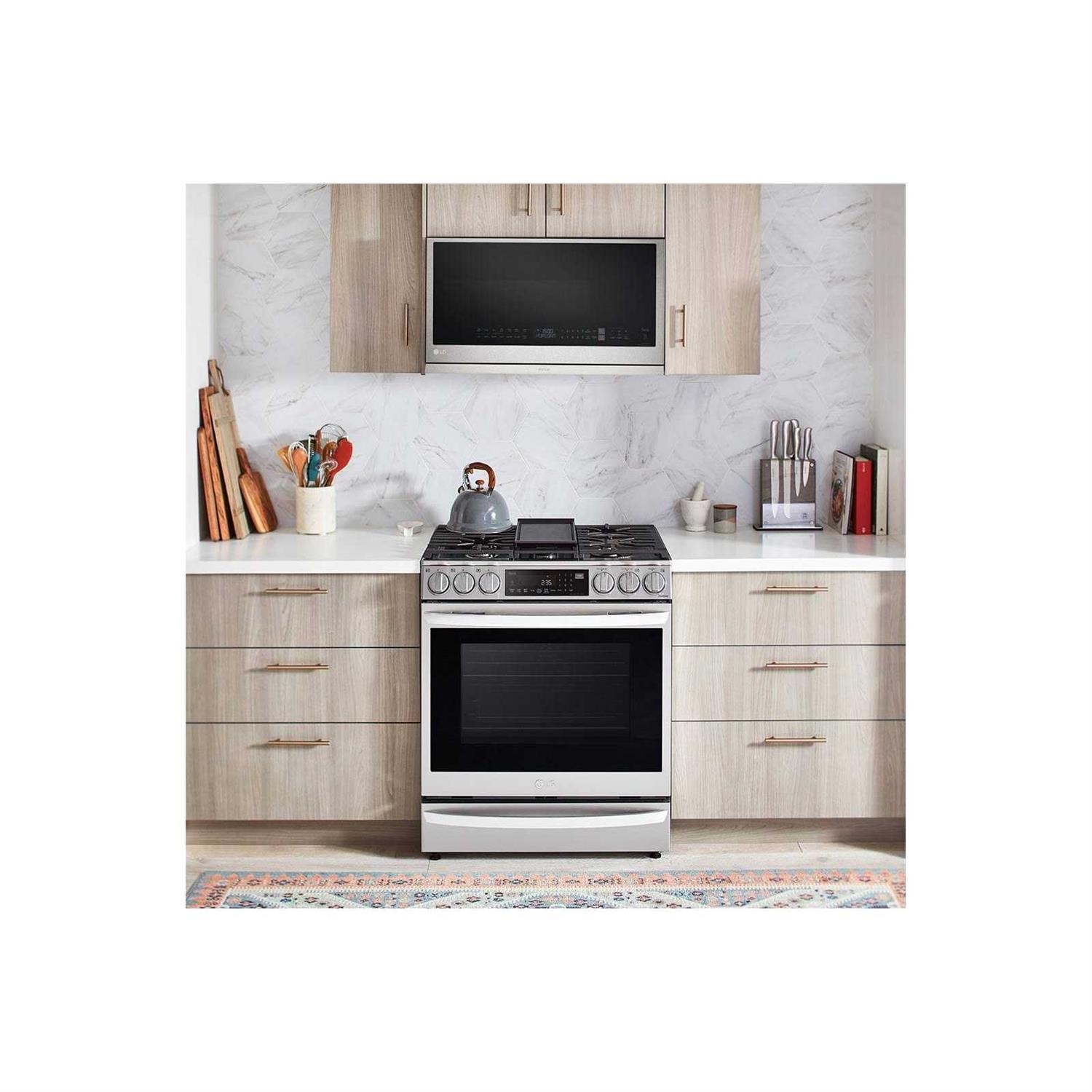 LG 2.1 Cu. Ft. Smart Over-the-Range Microwave with ExtendaVent 2.0 & EasyClean MVEL2137F