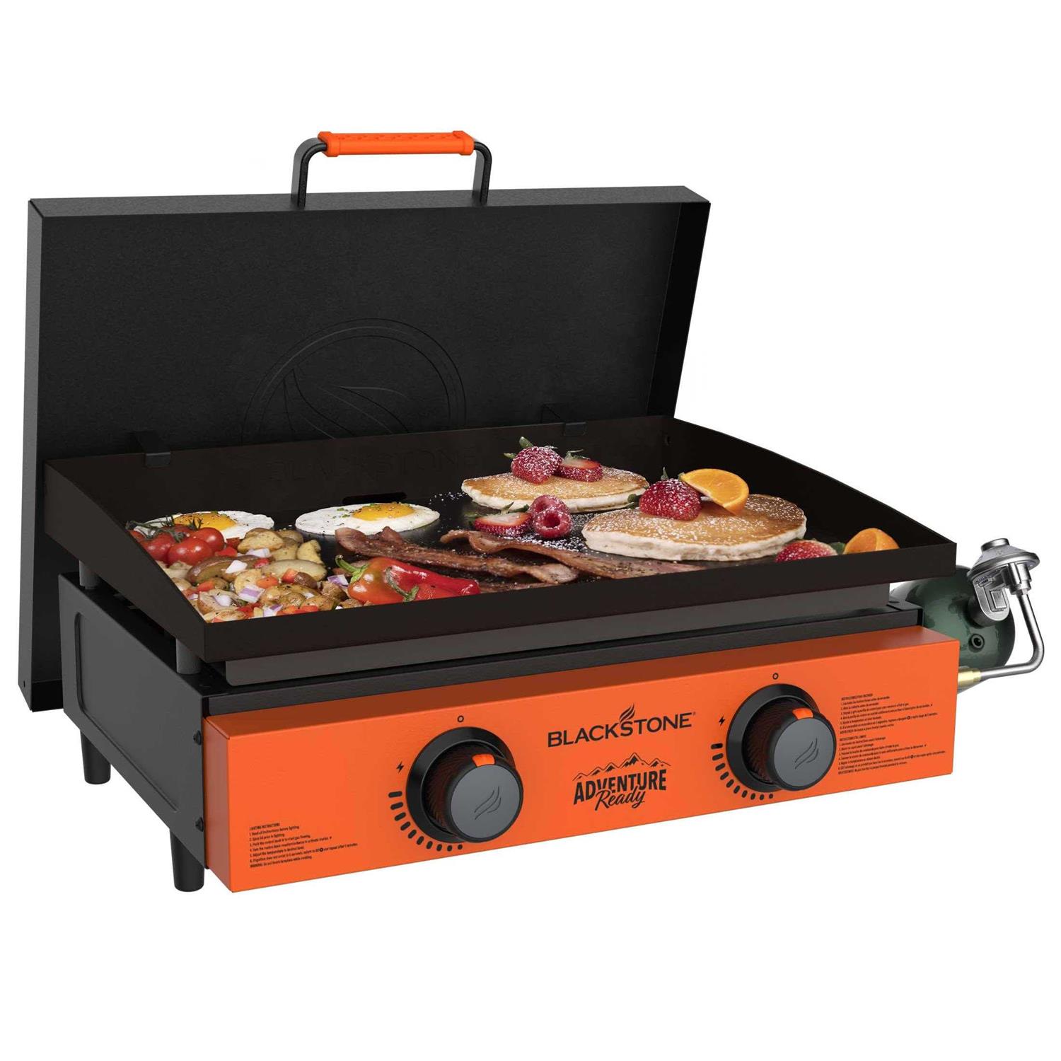 Blackstone Adventure Ready 2-Burner 22 Propane Griddle in Orange