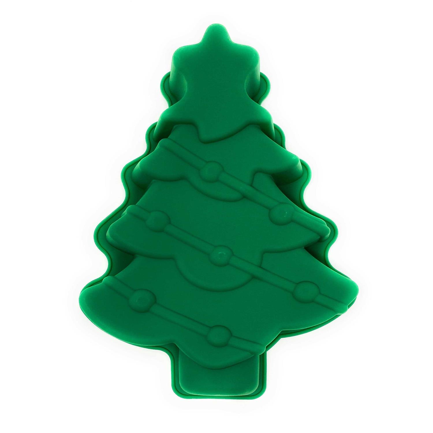 Coop & Hunt Christmas Tree Cake Pan 3D Silicone Christmas Baking Mold for Holiday Parties