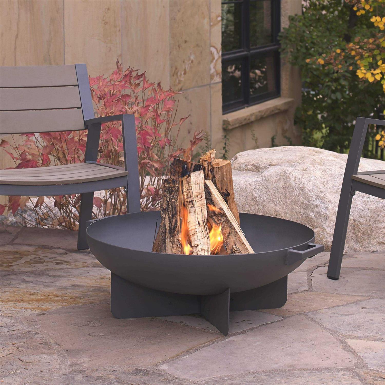 Real Flame Anson Wood Burning Fire Bowl