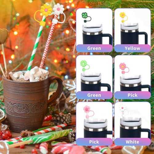 FOATHII Straw Cover Compatible with stanley cup accessories Silicone Straw Topper fit for stanley 40 oz tumbler with handle