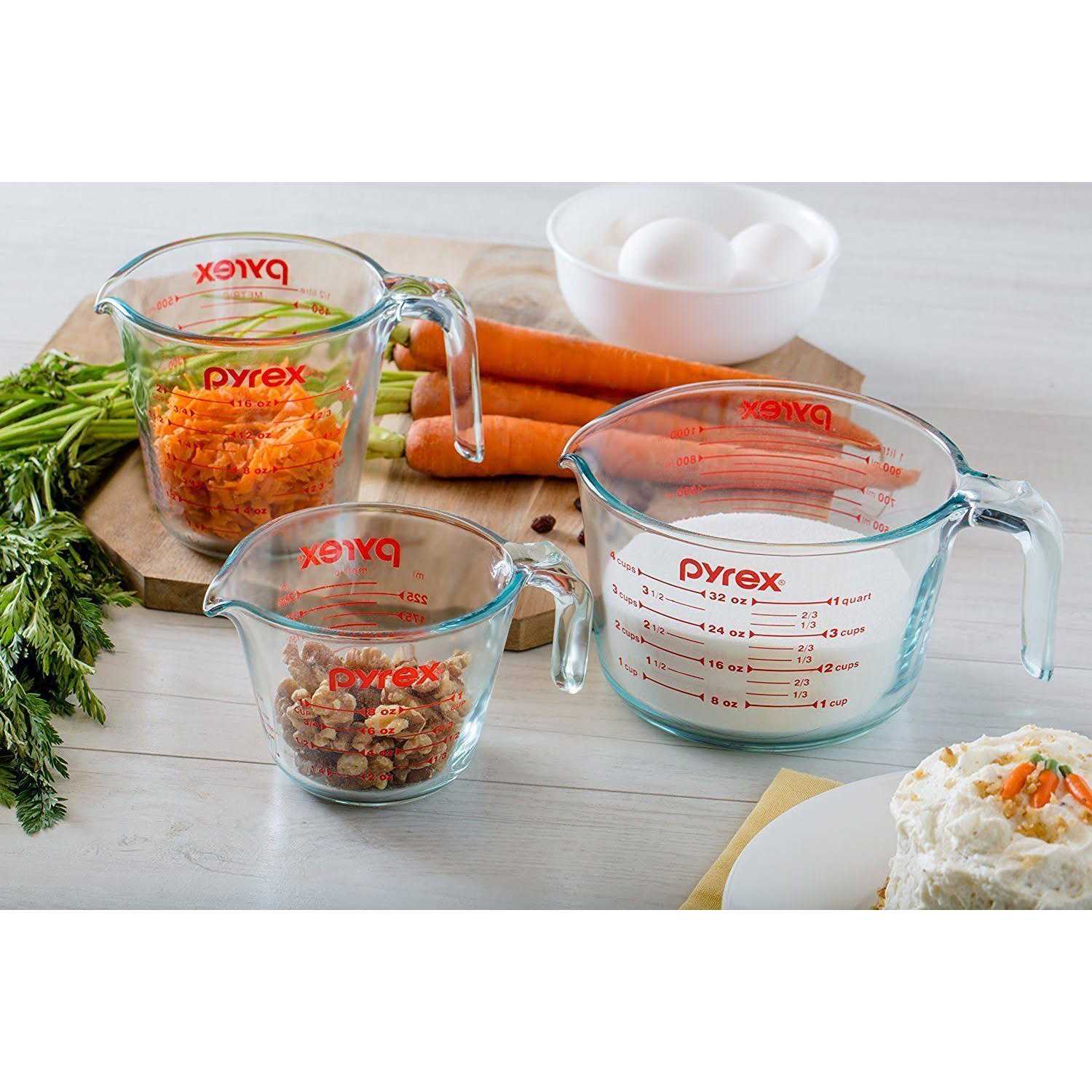 Pyrex 3-Piece Glass Measuring Cup Set