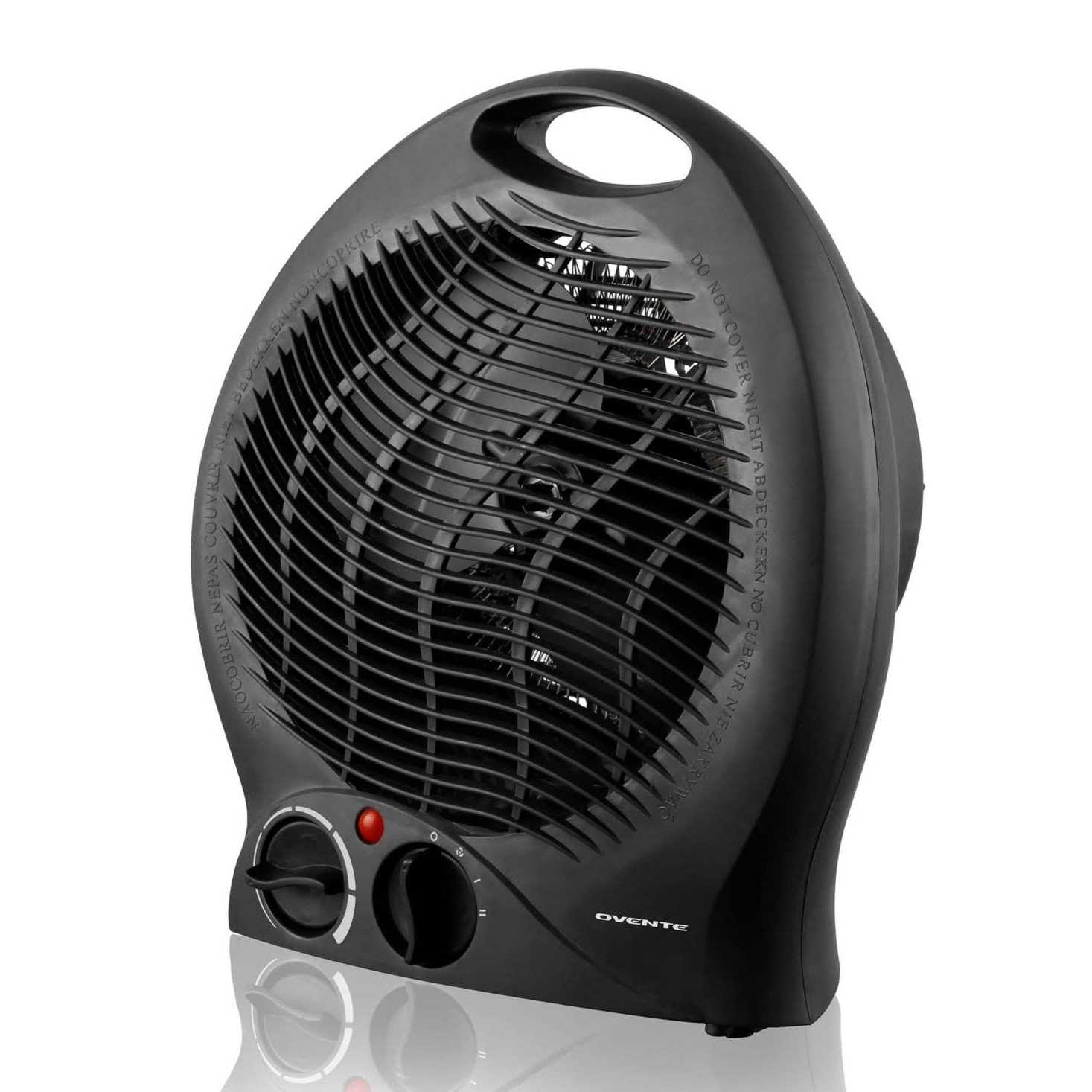 Ovente Portable Electric Heater With Thermostat Control Indicator Light & Safety Switch