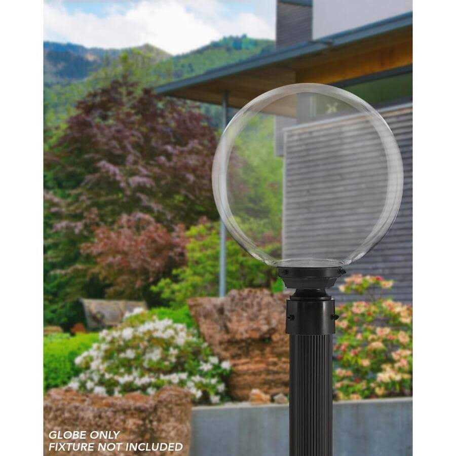 Solus 12 in. Clear Smooth Acrylic Diameter Globe S20012-CL-4F