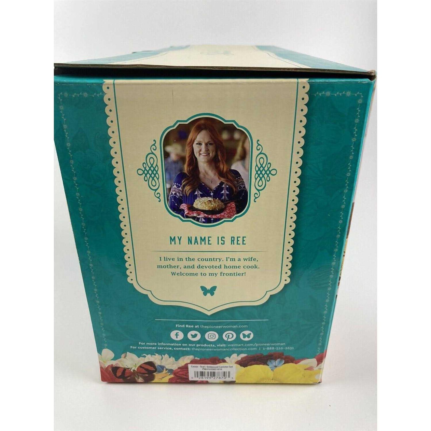 The Pioneer Woman Cassie Glass Canister 3 Pc Set