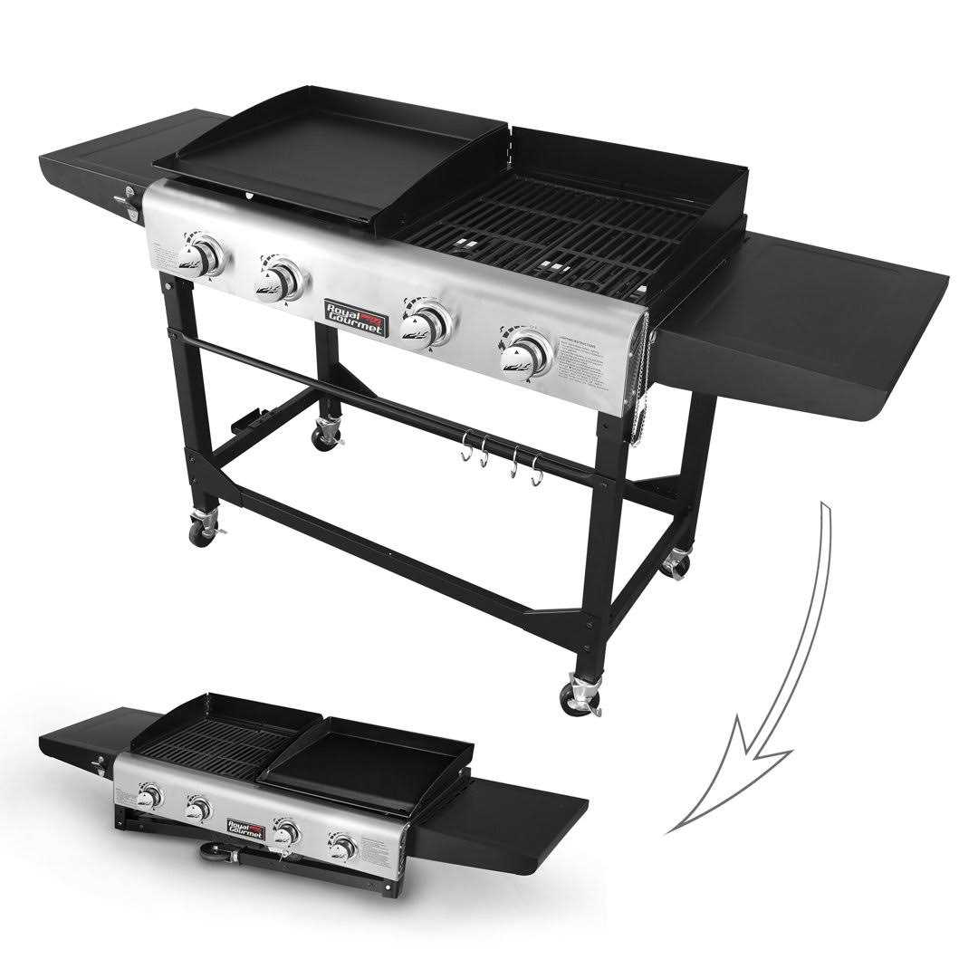 Royal Gourmet Portable Propane Gas Grill and Griddle Combo GD401