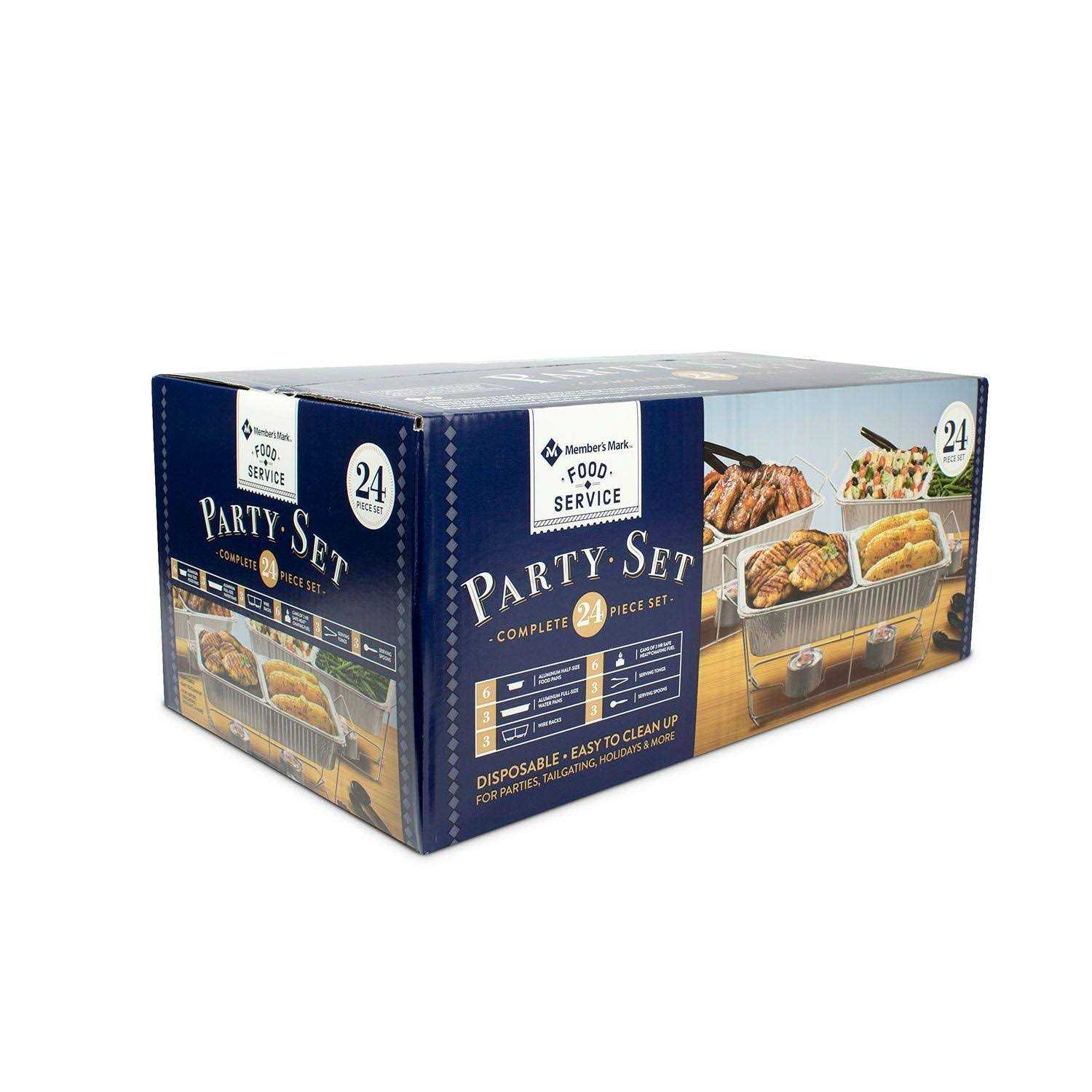 Member’s Mark Party Set with Safe Heat Chafing Fuel