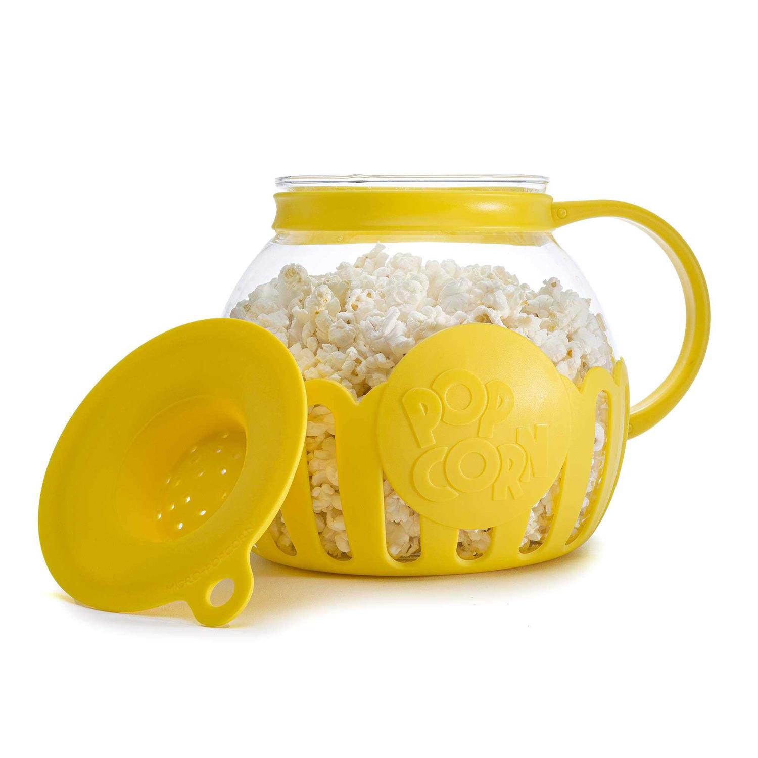 Ecolution Microwave Micro-Pop Popcorn Popper Glass 3-in-1 Lid