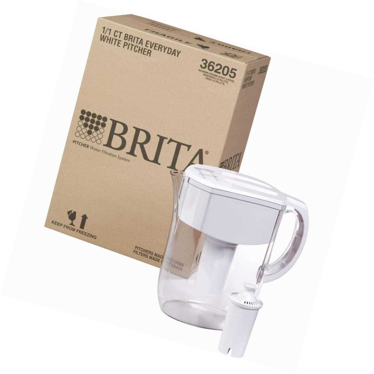 Brita Large Water Filter Pitcher for Tap and Drinking Water with 1 Standard Filter