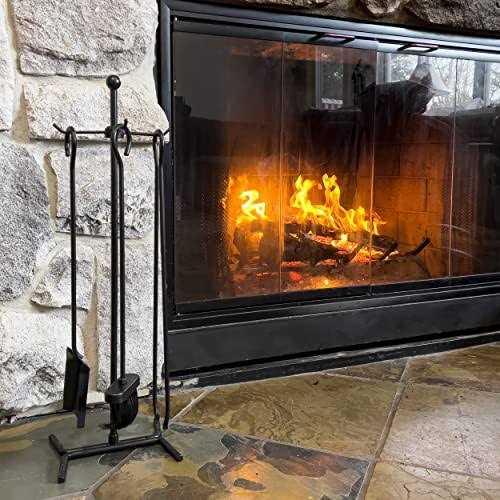 Mind Reader 4-Piece Fireplace Tool Set