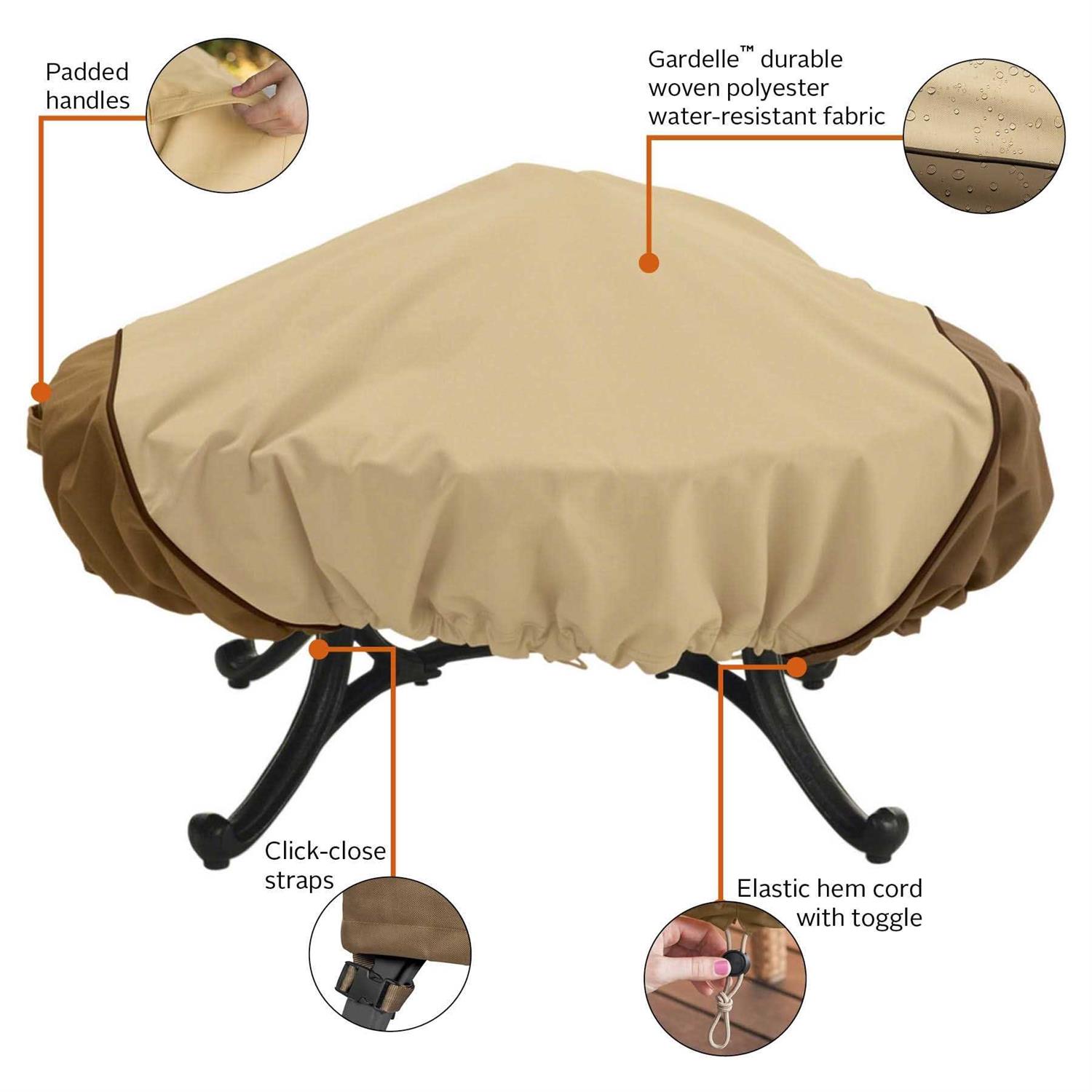 Classic Accessories Veranda Fire Pit Cover Round