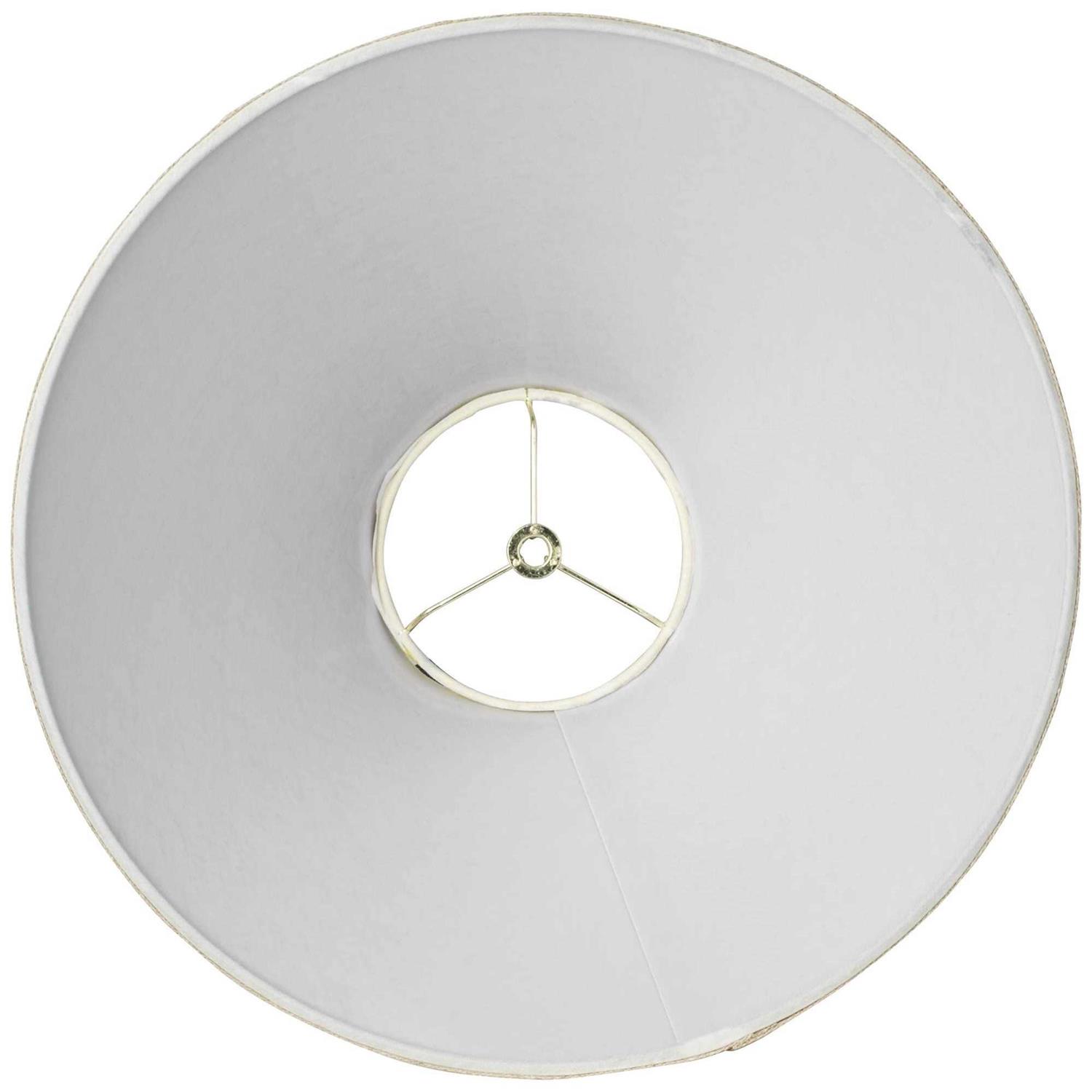 Springcrest Set of 2 Empire Lamp Shades Fine Burlap Top x Bottom x Spider Replacement Harp Finial Fitting