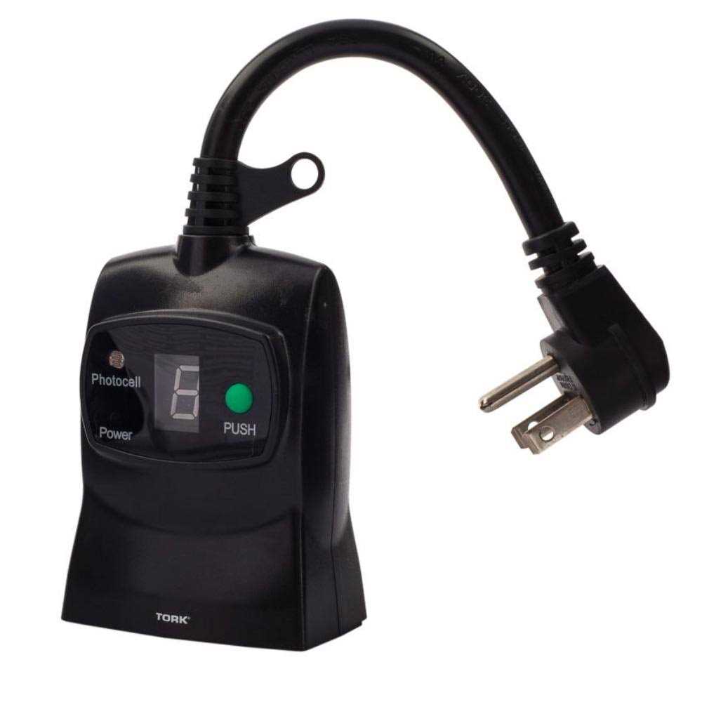 Tork 654e Two Outlets Photocell Controlled Digital Outdoor Timer