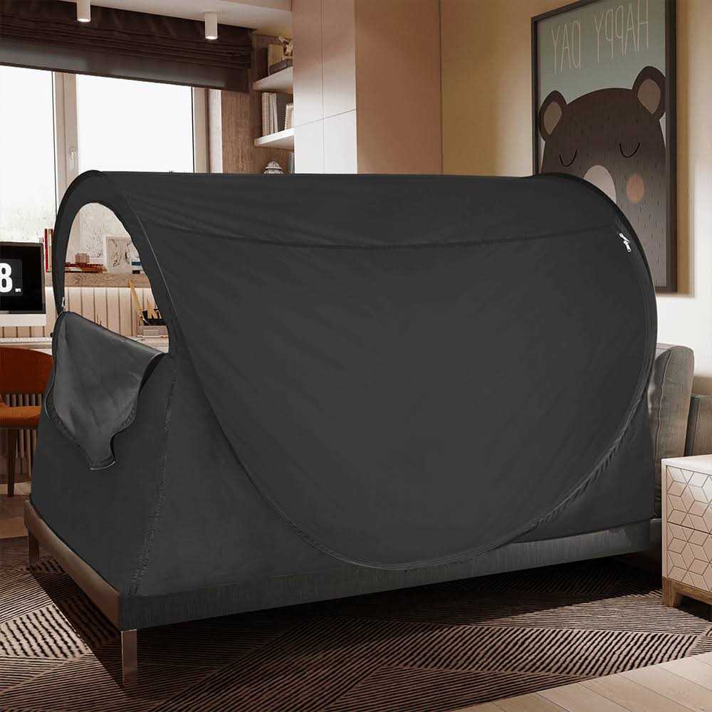 EighteenTek Privacy Pop Bed Tent Canopy Sleeping