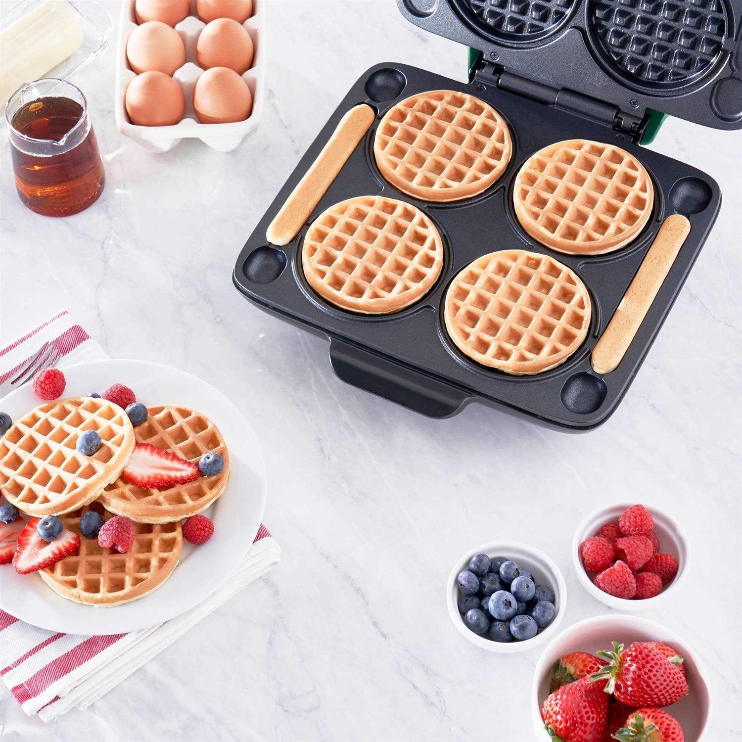 Dash Multi Mini Waffle Maker Four Mini Waffles, Perfect for Families and Individuals