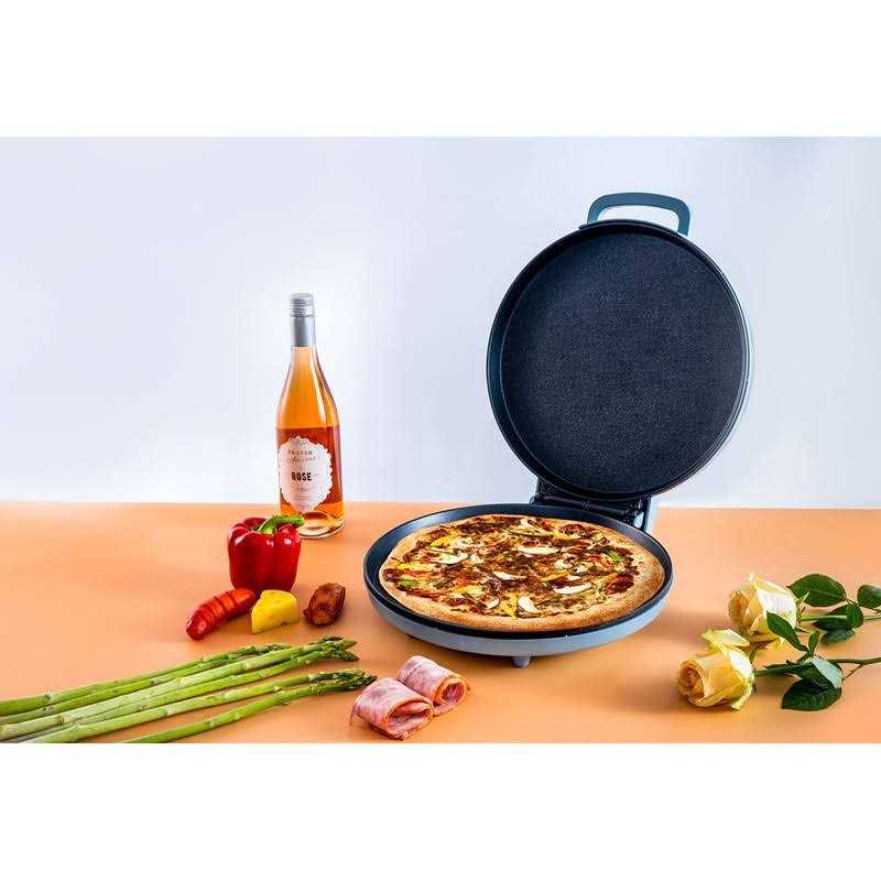 Courant Pizza Maker 12 Inch Pizzas Machine Newly improved Cool-touch Handle Non-stick plates Pizza Oven & Calzone Maker
