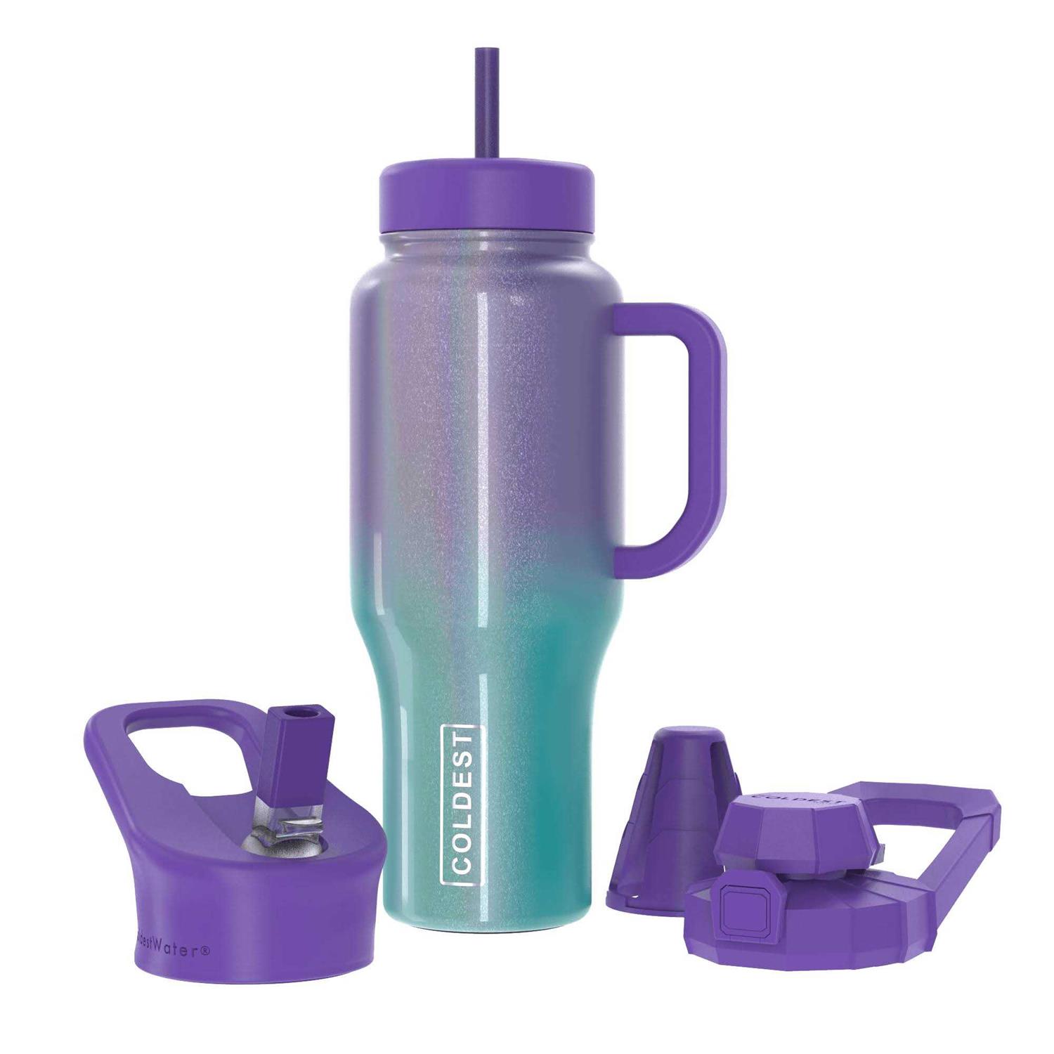 Coldest Limitless Bottle Water Bottle with Handle and 3 lids
