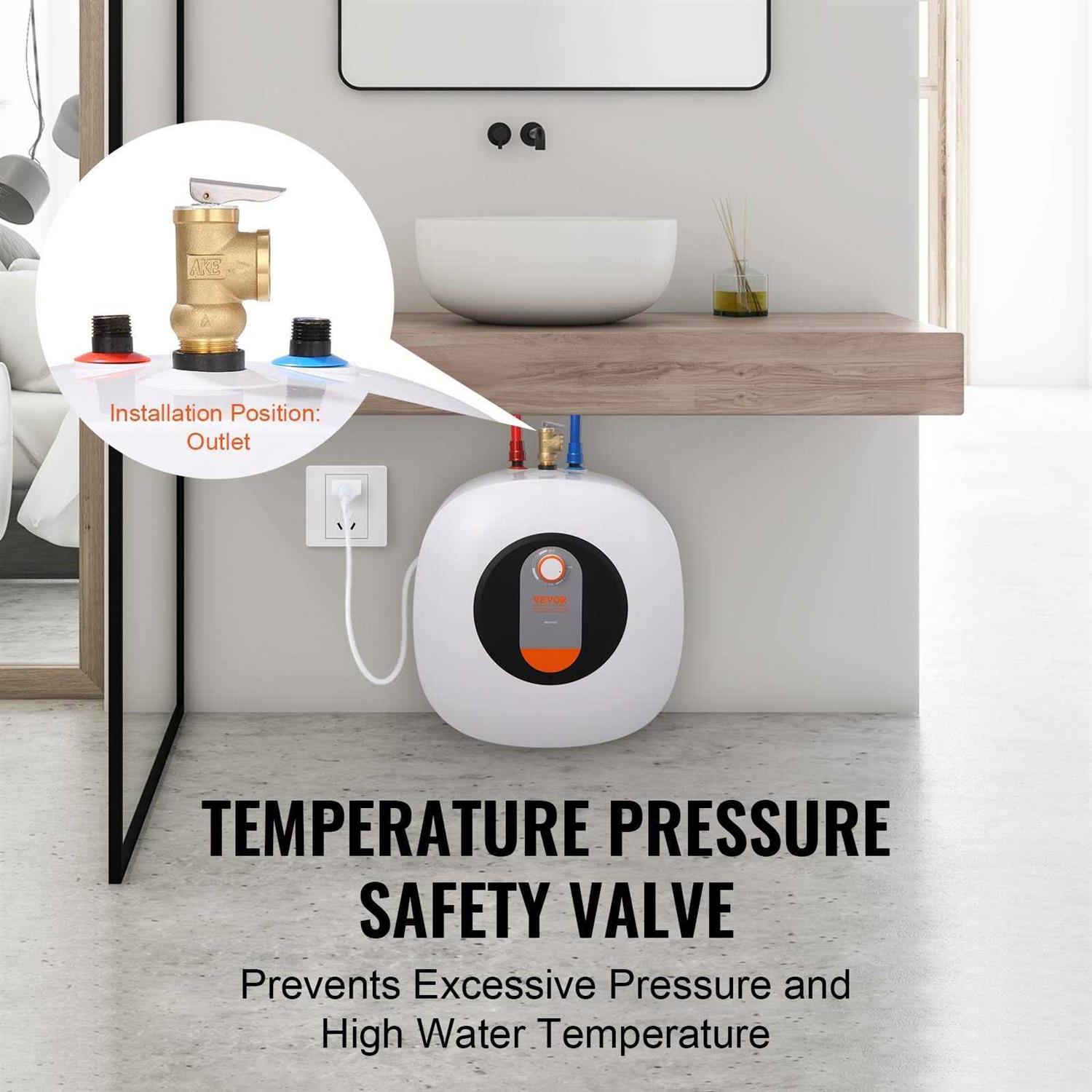 VEVOR Electric Mini-Tank Water Heater 8-Gallon Tank Hot Water Boiler Storage