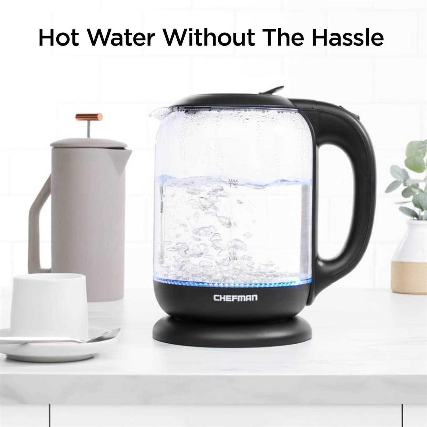 Chefman 1.7 Liter Electric Kettle With Easy Fill Lid