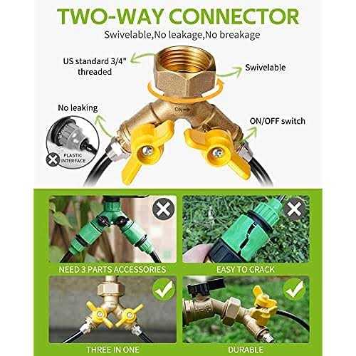 HIRALIY 984FT Drip Irrigation Kit Garden Watering System