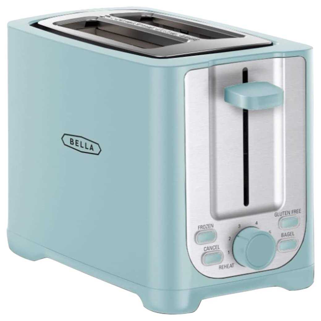 BELLA 2 Slice Toaster with Auto Shut Off Extra Wide Slots & Removable Crumb Tray and Cancel