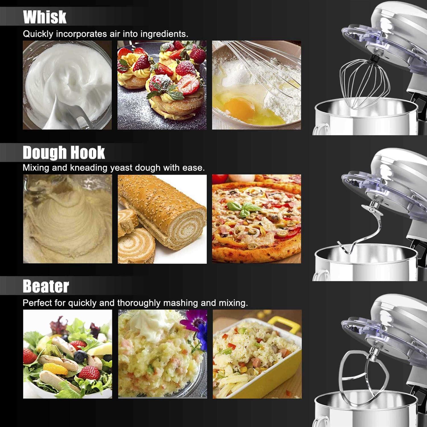 Costway Food Stand Mixer 6 Speed 660W Tilt-Head