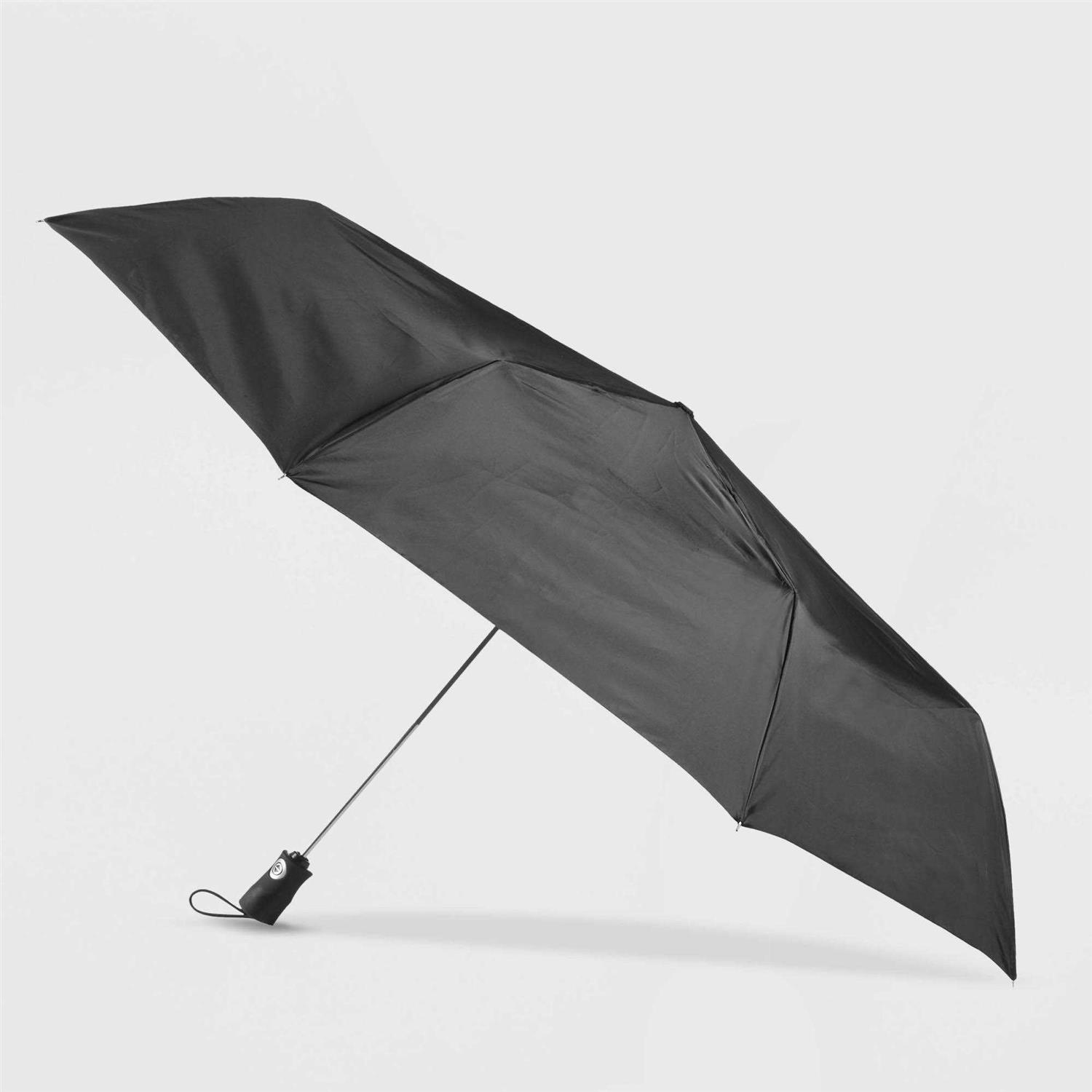 Totes Men’s One-touch Auto Open Close Sunguard ECO Compact Umbrella