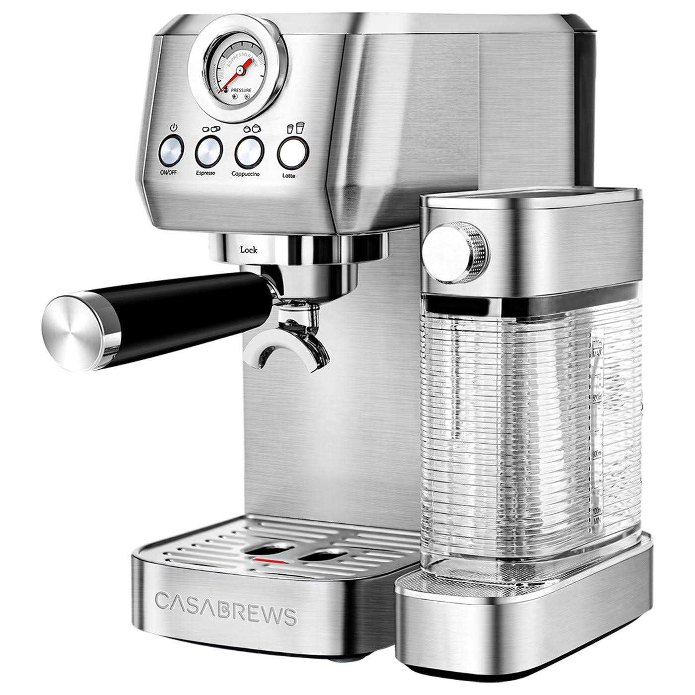 Casabrews 20 Bar Semi-Automatic Espresso Machine Cappuccino Coffee Maker with Milk Tank