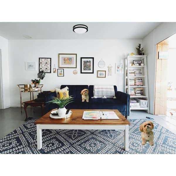 Zare Brushed Nickel 14 Wide Flushmount LED Ceiling Light