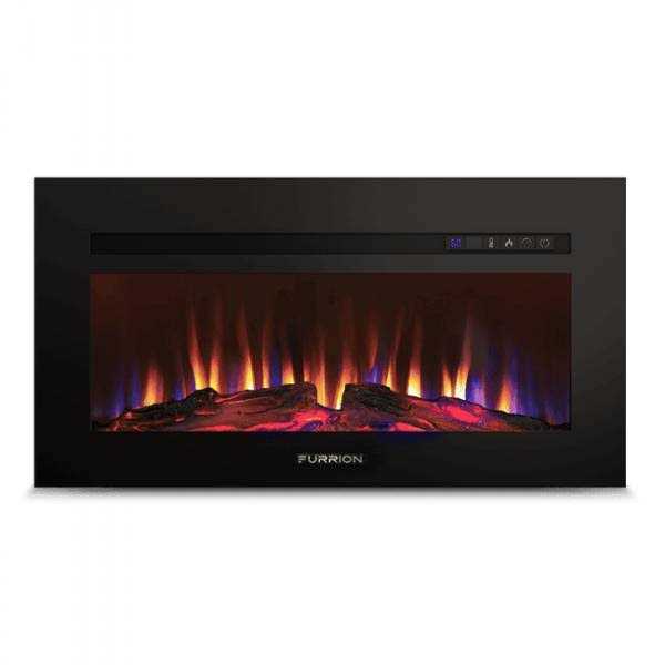 Furrion Greystone 36 Black Steel Fireplace